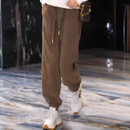 Winter Thickened and Padded Corduroy Pants Women 2023 New Women'S Loose Bunched Feet Harlan Pants Women