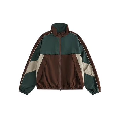 Vintage Patchwork Jackets Windbreaker Men Harajuku Casual Outdoor Jacket Mens Clothing Streetwear Hip Hop Spring New Jackets