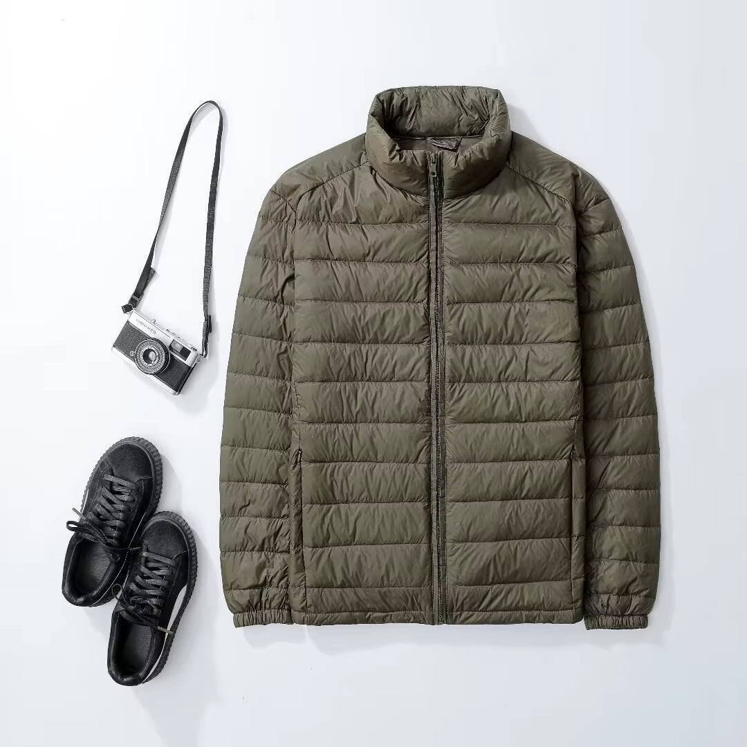 Winter Men'S down Jacket Ultra Light down Jacket Men Windbreaker Feather Jacket Man Lightweight Portable Warm Coat