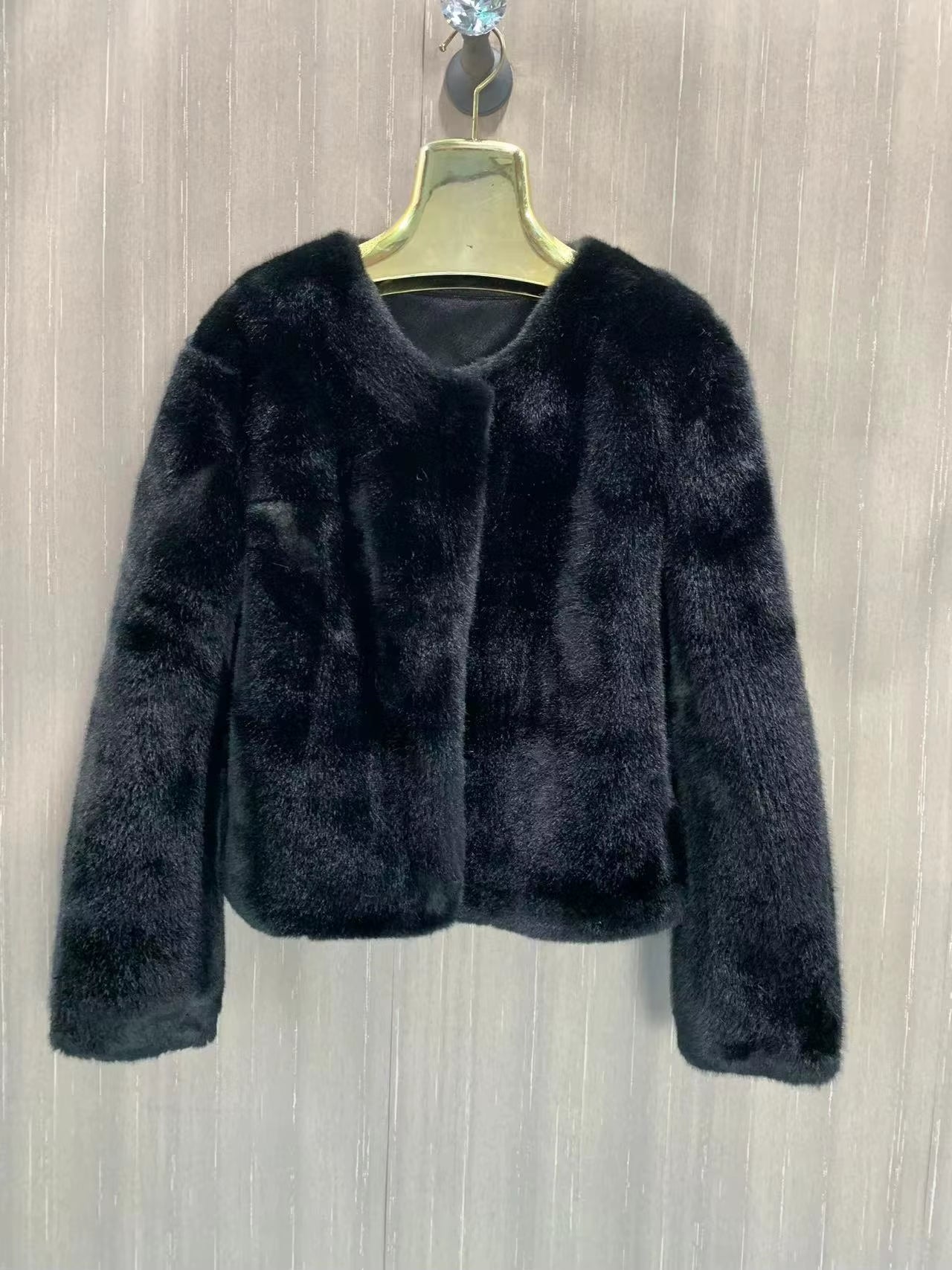 Women'S Winter Warm Imitation Mink Fur Jacket Fashionable and Casual Style