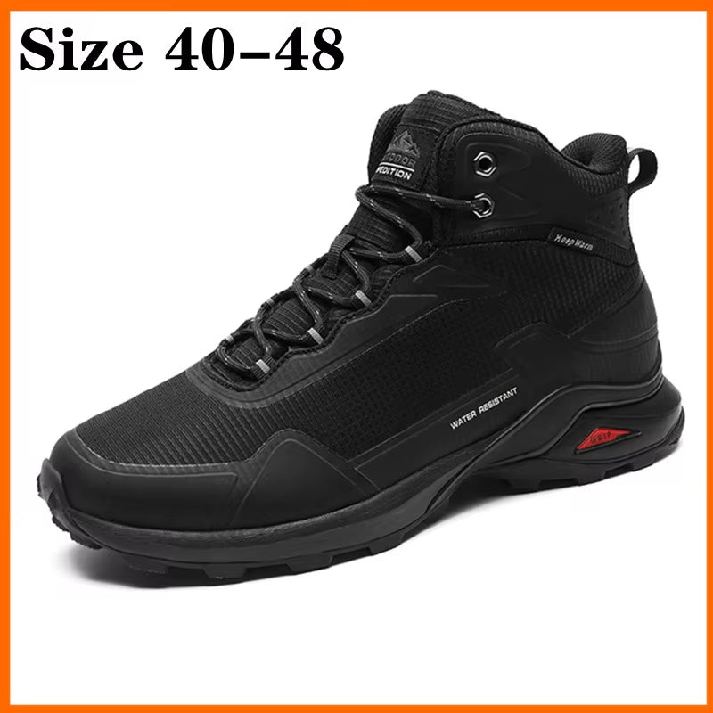Men Winter Boots Snow Hiking Sneakers Water Resistant Mid Ankle Work Casual Hiker Trekking Outdoor anti Slip Waterproof Shoes