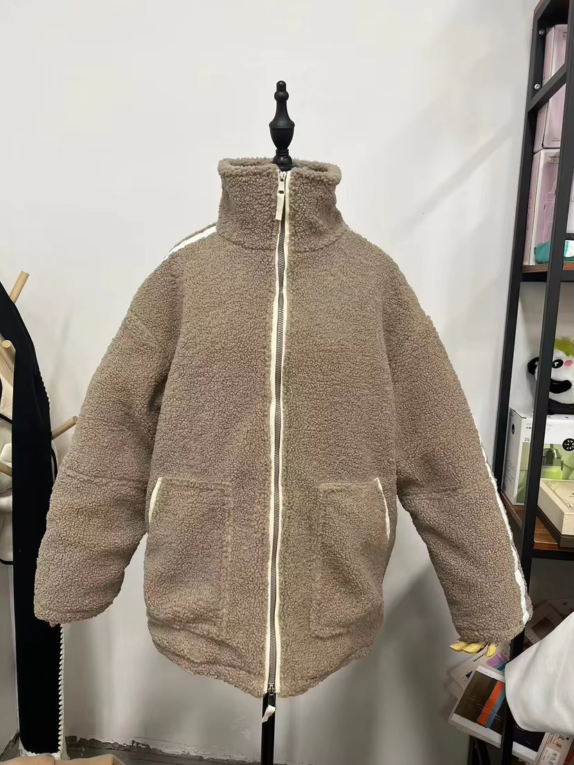 Autumn Winter Coat for Women Oversize Long Teddy Bear Warm Thickening Fleece Faux Fur Coats Winter Jacket Women Long Sleeve Top