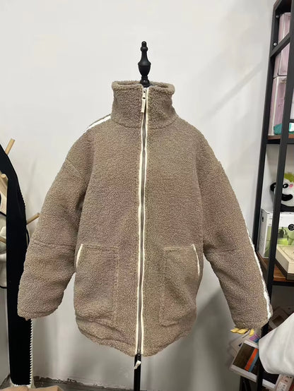 Autumn Winter Coat for Women Oversize Long Teddy Bear Warm Thickening Fleece Faux Fur Coats Winter Jacket Women Long Sleeve Top