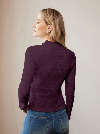 MOTF PREMIUM TEXTURED LETTUCE TRIM T-SHIRT