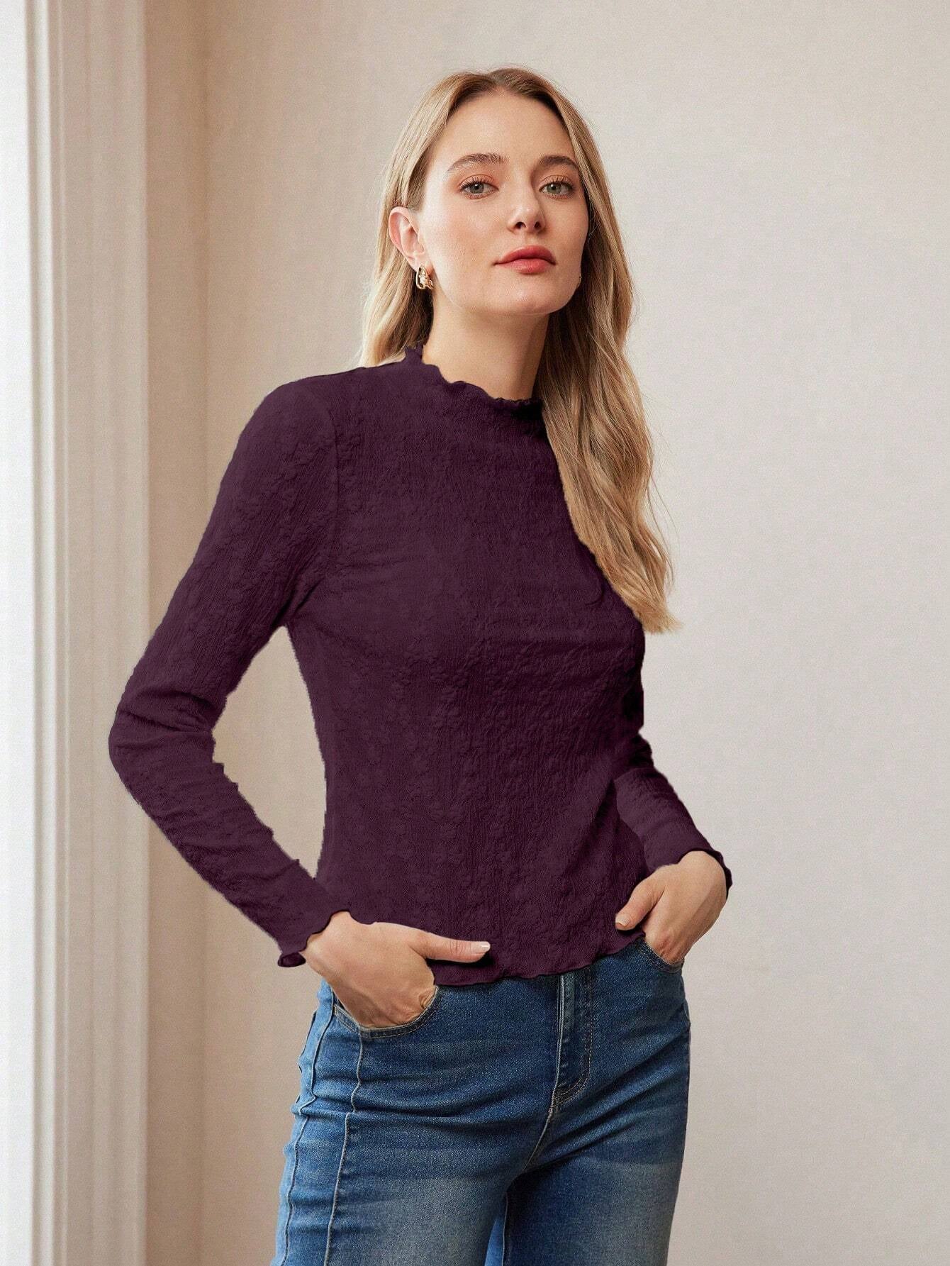 MOTF PREMIUM TEXTURED LETTUCE TRIM T-SHIRT