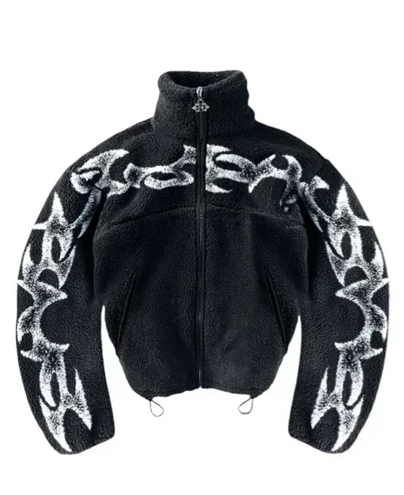 Trendy Oversized Unisex Polar Ceket Hoodie Soft Fleece Lining Winter Jacket for Men Women