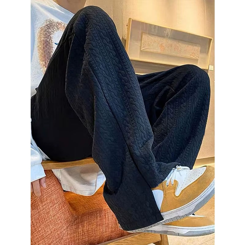 Men'S Baggy Pants Sportswear Autumn Winter Male Trousers Gyms Hip Hop Tracksuit Black Pant Casual Fashion Joggers Sweatpants Men