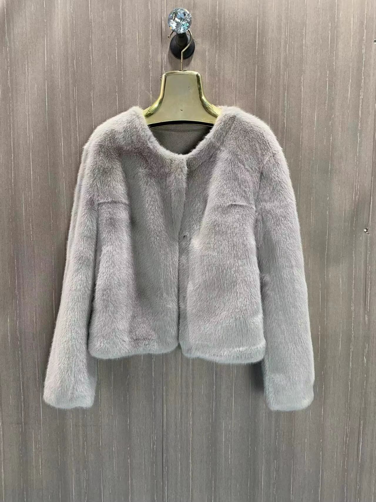 Women'S Winter Warm Imitation Mink Fur Jacket Fashionable and Casual Style