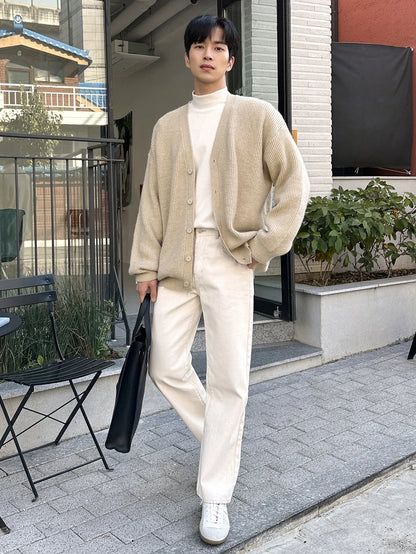 DAZY Men Drop Shoulder Cardigan Jacket Fall,Winter