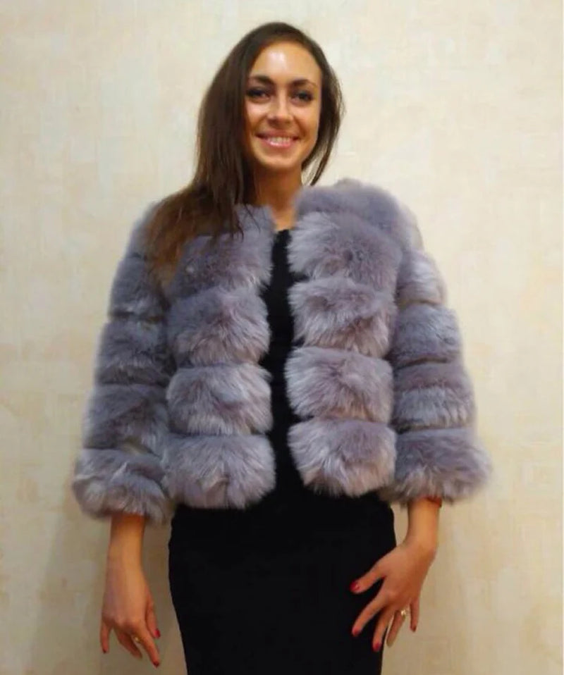 Mink Faux Fur Women Winter Jacket