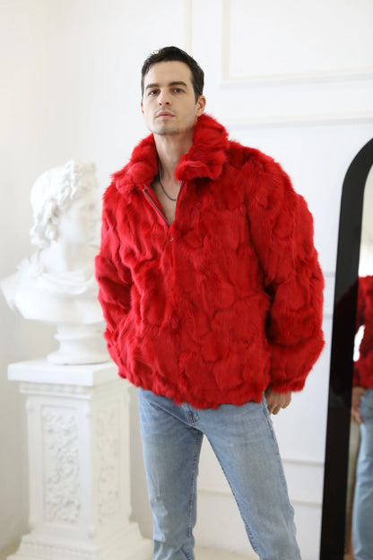 High Quality Winter Trend Outdoor Windbreaker Fur Jacket for Men