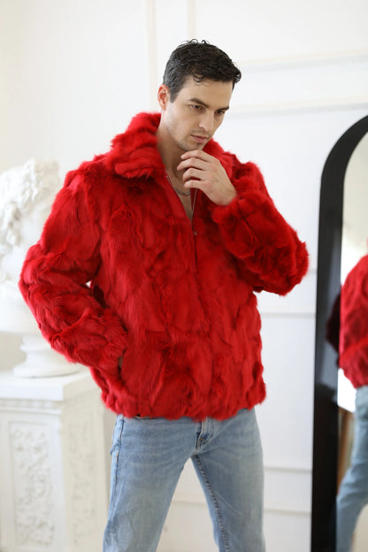 High Quality Winter Trend Outdoor Windbreaker Fur Jacket for Men