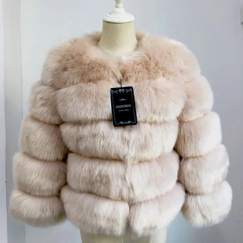 Mink Faux Fur Women Winter Jacket