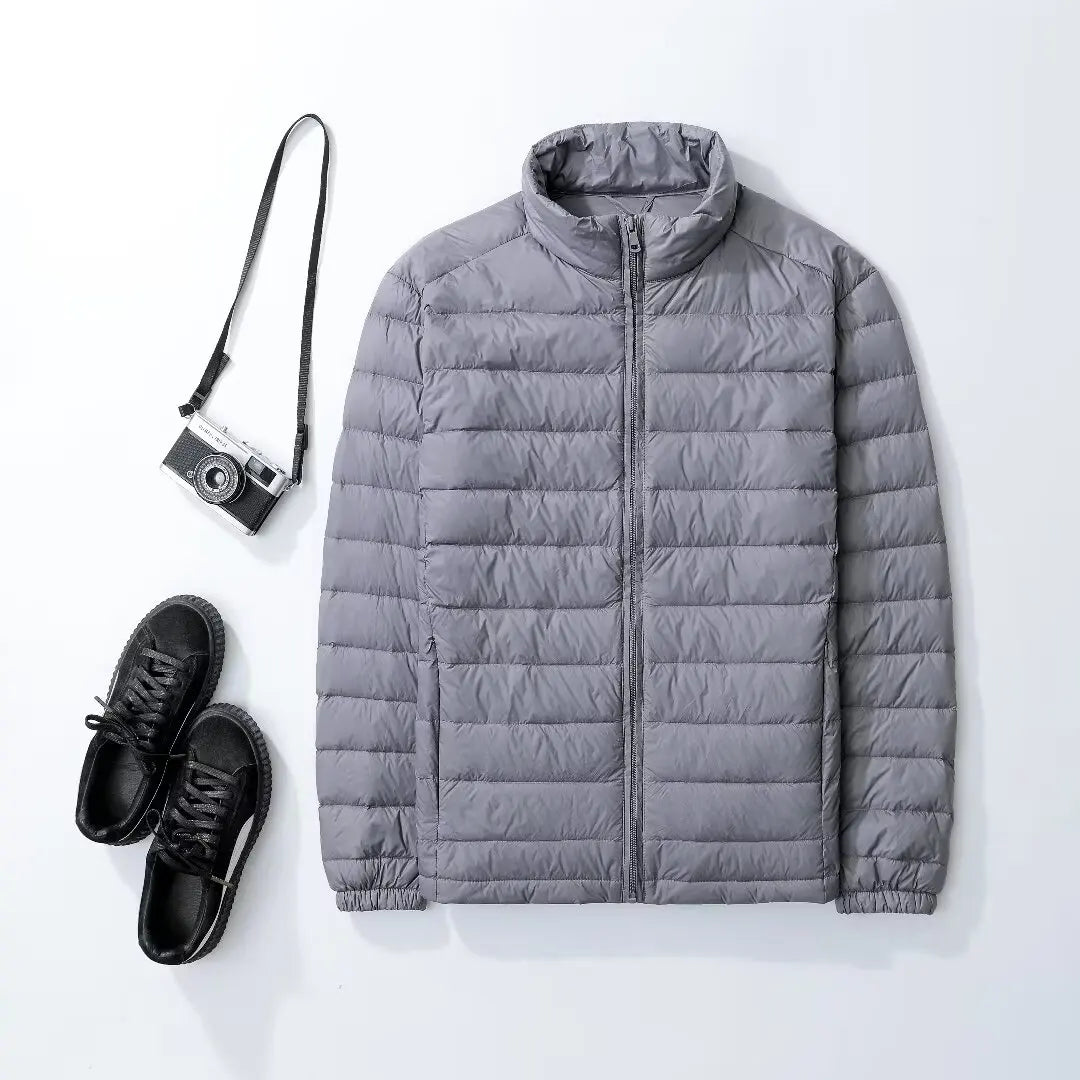 Winter Men'S down Jacket Ultra Light down Jacket Men Windbreaker Feather Jacket Man Lightweight Portable Warm Coat