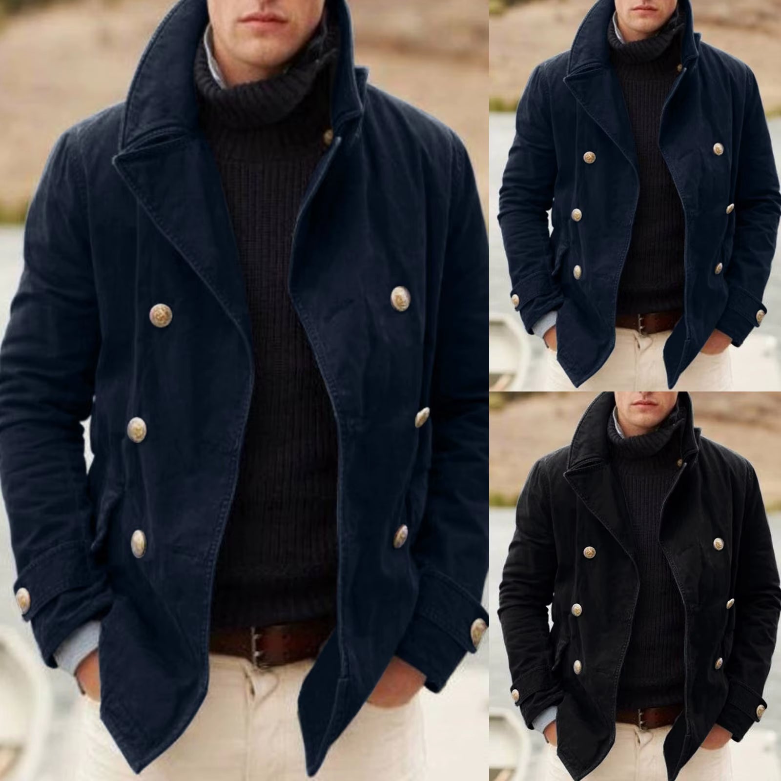 Cloth Jackets for Men Men'S Solid Color Open Jacket Casual Coat Hiking Puffy Jacket