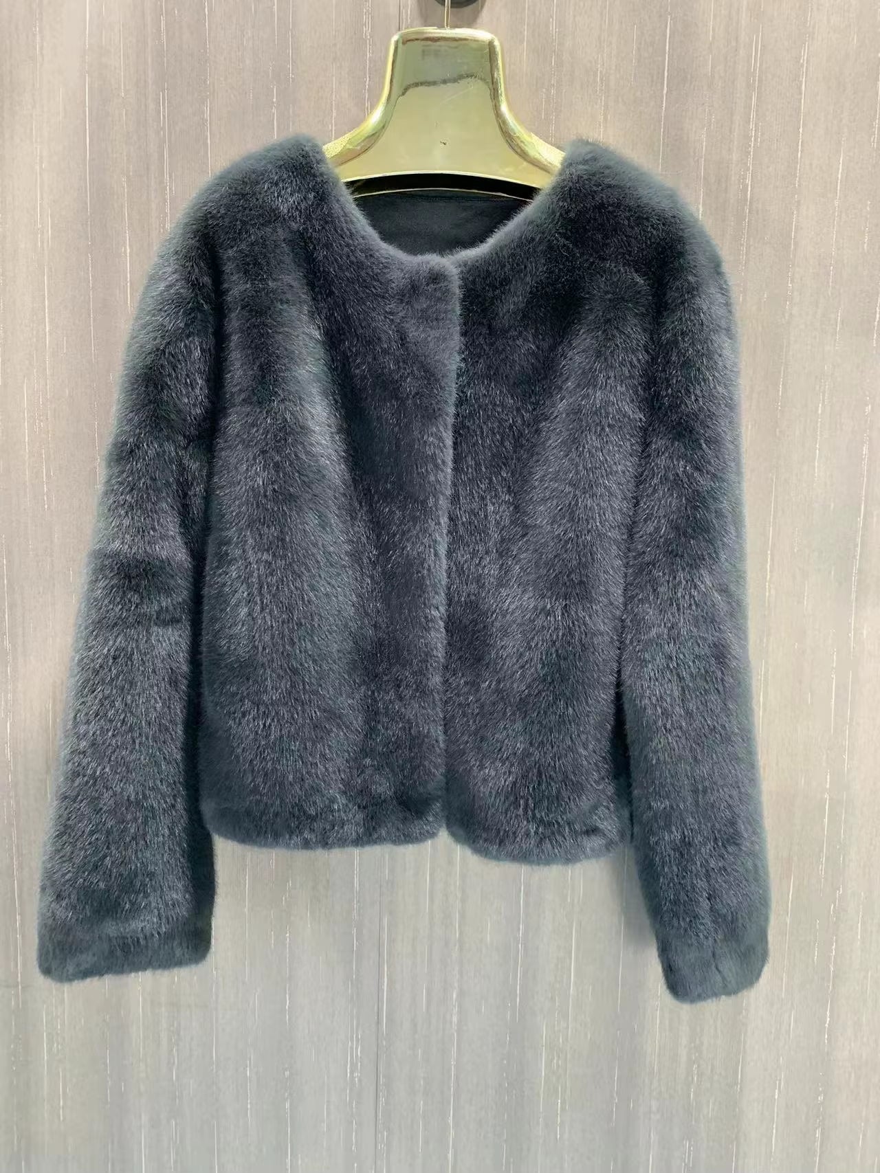 Women'S Winter Warm Imitation Mink Fur Jacket Fashionable and Casual Style