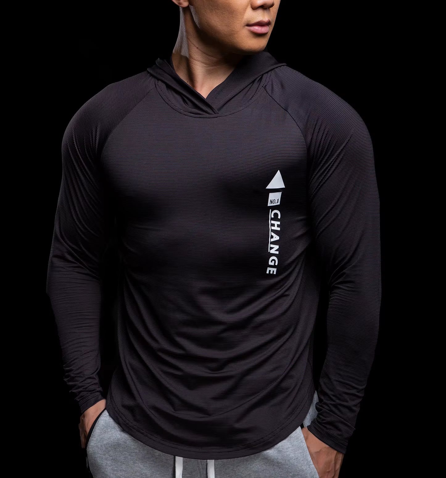 Hooded compression gym wear designed for comfort and performance during workouts