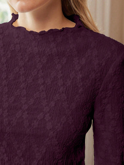 MOTF PREMIUM TEXTURED LETTUCE TRIM T-SHIRT