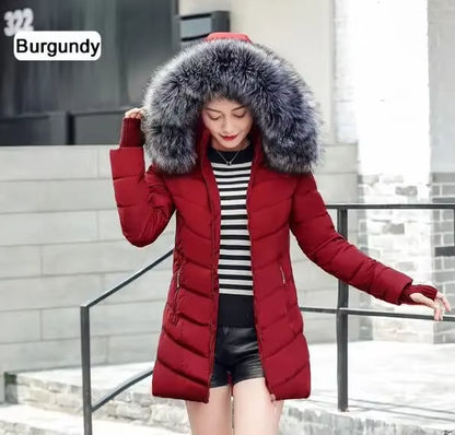 2025 New Arrival Fashion Slim Women Winter Jacket Cotton Padded Warm Thicken Ladies Coat Long Coats Parka Womens Jackets